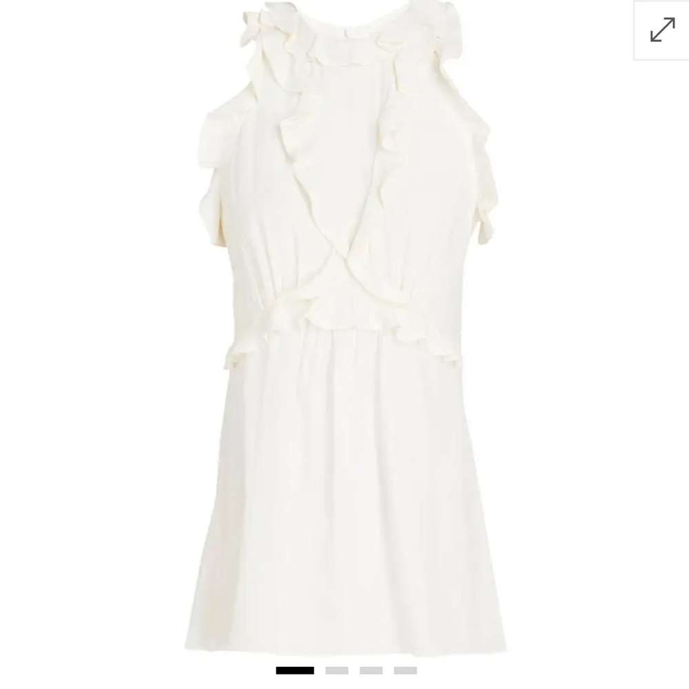 Zimmermann Ivory Ruffle Sleeveless Dress Top